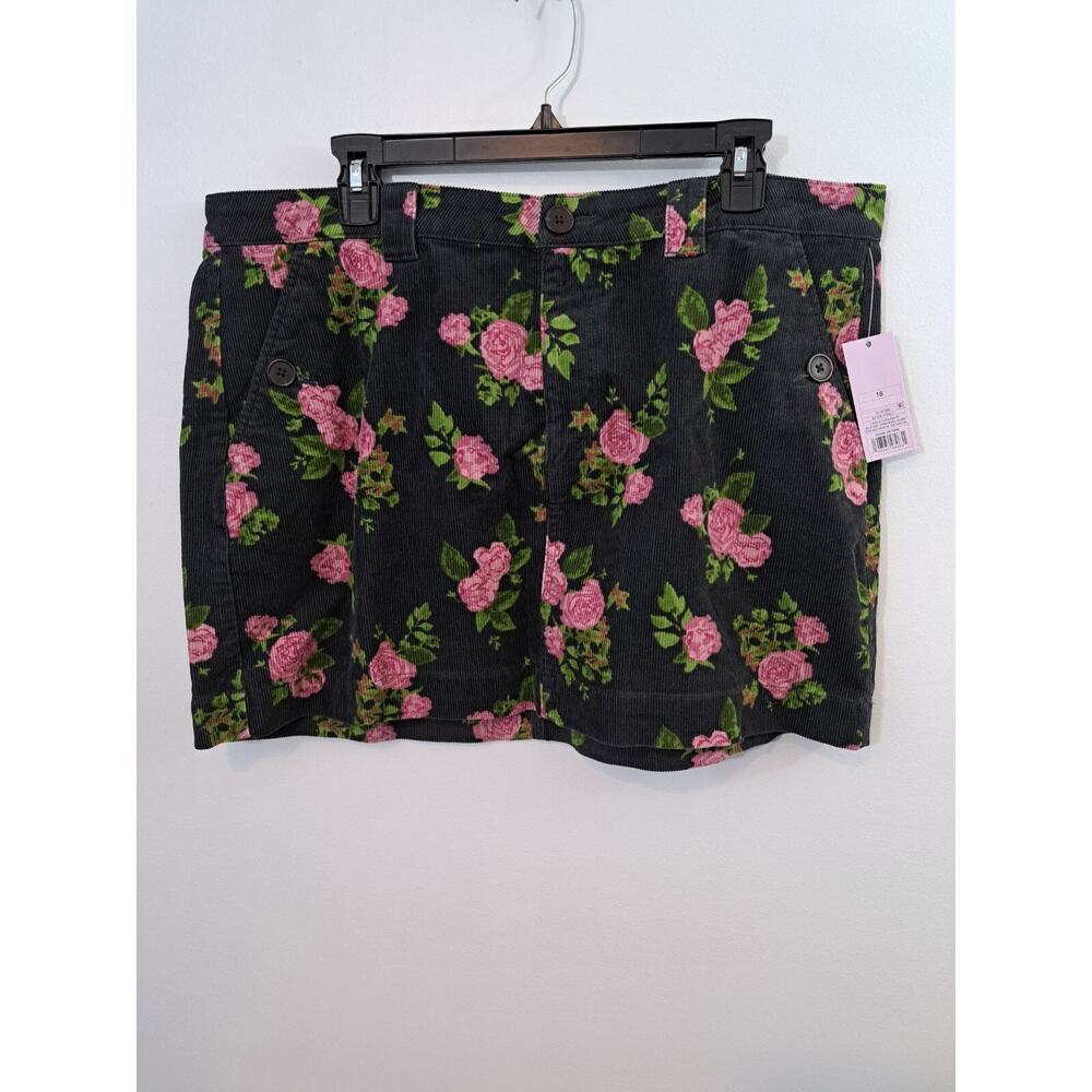 Wild Fable Gray Pink Rose Corduroy Mini Skirt Women’s Size 18 NWT - Picture 8 of 9